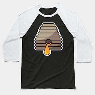 Bee Hive Honey Pot Baseball T-Shirt